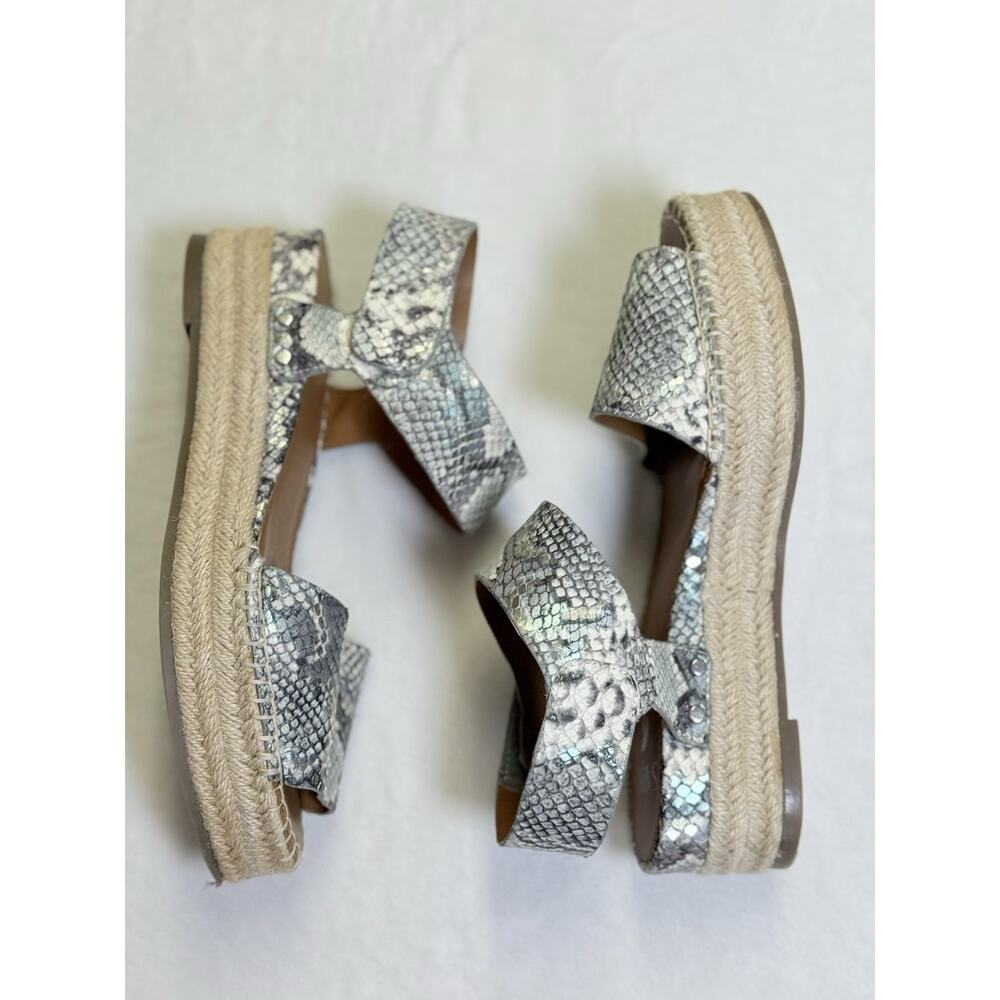 Franco Sarto "Oak" Women’s Sz 7.5 Ocean Wave Espadrille Platform Sandal - Picture 3 of 9